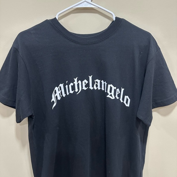 Men’s Black Michelangelo Graphic T-Shirt Short Sleeve Size XL - Picture 2 of 4